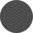 thumbnail image 1 of Ahgly Company Machine Washable Indoor Round Transitional Charcoal Black Area Rugs, 4' Round, 1 of 7