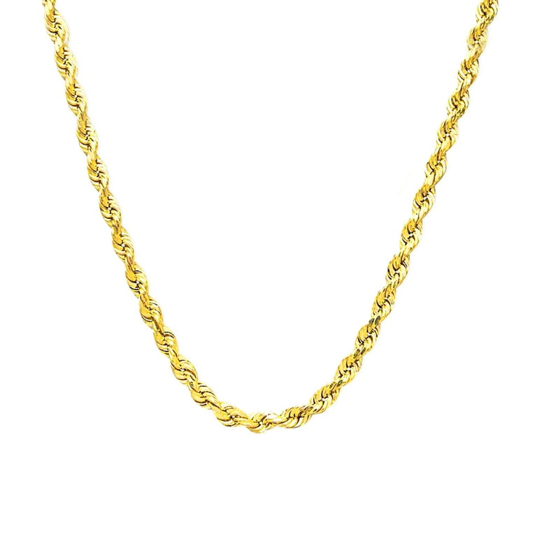 ORENTINI 18K Gold Plated 4MM Rope Chain Necklace with Gift Box for Men  Women and Boys and Girls 20in 