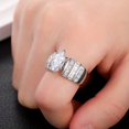 thumbnail image 1 of Shiny Zircon Engagement Ring with Sparkling Band - Perfect for Weddings, Anniversaries, and Special Occasions, 1 of 4