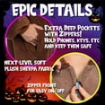 thumbnail image 5 of FUNZIEZ! High Pile Fleece Bear Adult Unisex Novelty Union Suit Costume for Halloween - Brown Bear, XX-Large, 5 of 5