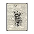 thumbnail image 1 of RYLABLUE Peacock Feather Fleece Blanket Throw Blanket 58x80 inches, 1 of 1