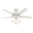thumbnail image 1 of Hunter Indoor Ceiling Fan, with pull chain control - Donegan 44 inch, White, 52229, 1 of 4