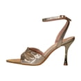 thumbnail image 6 of Heels for Women Open Pointed Toe Heeled Sandals Glitter Leather Slingback Wedding Bridal Dress Shoes Gold Size 7, 6 of 6