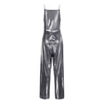 thumbnail image 4 of Women's FashionAble And Casual Loose Color Wide Leg Pants Waist Cinching Elegant Suspender Bead Jumpsuit, Size S-2XL, 4 of 5