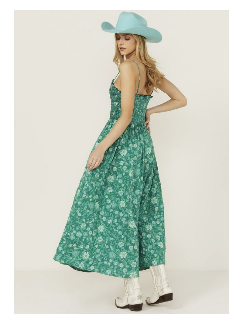 free people women's sweet nothings floral print midi dress Free People Sweet Nothings Midi Dress In Pink Combo in Pink Combo