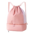 thumbnail image 2 of Swimming Backpack Dry Wet Separation Waterproof Gym Bag Drawstring Backpack Shoe Compartment Travel Sports Bag Beach Pool Gear Storage Bag Outdoor Activity, 2 of 6