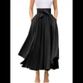 thumbnail image 1 of Vestido Bohemio, Elegante, Informal, de Cintura Alta y Estilo Irregular con Bolsillos para Mujer Negro L, 1 of 9