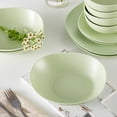 thumbnail image 3 of Stone + Lain Delilah Porcelain Collection Dish Set, 6 Bowls (8-inch) Service for 6, Lime Green, 3 of 5
