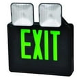 thumbnail image 1 of Morris Products 73037 Combo Led Exit Emergency Light Green Led Black Housing Remote Capable, 1 of 1