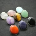 thumbnail image 2 of Natural Chakra Crystal Oval Irregular Ring Quartz Opening Jewelry Healing Reiki, 2 of 8