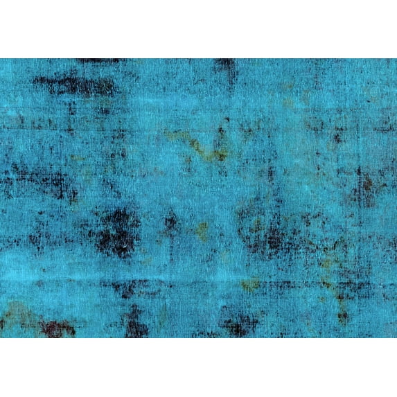 Ahgly Company Indoor Rectangle Abstract Light Blue Modern Area Rugs, 7' x 10'