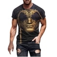 thumbnail image 2 of Qertyioot Hommes Été Col Rond Carnaval Imprimé Casual Manches Courtes Offres, 2 of 3