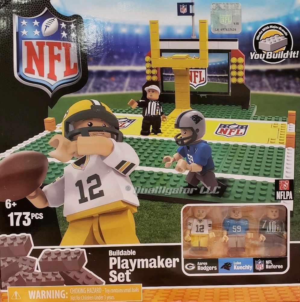 NFL Playmaker Set Aaron Rodgers Luke Kuechly Lego Brick ...
