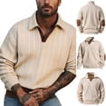thumbnail image 3 of Kakii Men Sweaters V Neck Cable Knit Sweater Fall Casual Slim Fit Pullover, 3 of 8