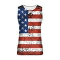thumbnail image 3 of TIMIFIS Débardeurs Rouges 4 Juillet Drapeau Américain Patriotique Débardeur Muscle Homme Graphique Drapeau USA Sans Manches Gym Entraînement - Printemps/été, 3 of 4