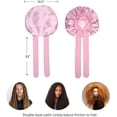 thumbnail image 2 of LAICAIW Reversible Silk Bonnet for Sleeping Double Layer Satin Bonnet Hair Bonnet Adjustable Tie Bonnets Silky Satin Bonnet Night Sleeping Hair Wrap for Women Black Pink, 2 of 7
