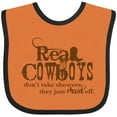 thumbnail image 3 of Inktastic Real Cowboys Boys or Girls Baby Bib, 3 of 4