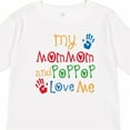 thumbnail image 4 of Inktastic Mommom and Poppop Love Me Boys or Girls Long Sleeve Toddler T-Shirt, 4 of 5