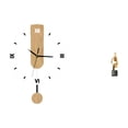 thumbnail image 1 of Reloj de pared con números acrílicos y escultura abstracta para decoración del hogar, la oficina, la sala de estar o el baño., 1 of 7
