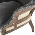 thumbnail image 3 of World Interiors Charles Velvet Deconstructed Armchair in Dark Gray, 3 of 7