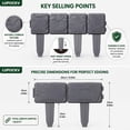 thumbnail image 2 of Imitation Stone Garden Fence, Plastic Retaining Edging Border, Grey Cobbled Effect Landscape Decor, Interlocking Panels for Flower Bed Path Lawn(Red, 6pcs), 2 of 9