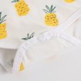 thumbnail image 4 of PEASKJP Solid Baby Girl Jumpsuits Short Sleeve Button Romper Jumpsuit One-Piece Outfits Solid Color Clothes,White 3Y, 4 of 5