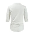 thumbnail image 4 of pstuiky Camisa de manga corta para hombre, Camiseta deportiva de manga corta con botones y solapa de color liso para hombre ropa de hombre l, 4 of 5