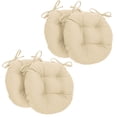 thumbnail image 3 of Coussins de Chaise Ronds Capitonnés en Sergé Uni de 16 Pouces (Ensemble de 4) - Naturel, 3 of 4