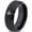 Black Bevel Tungsten, variant on Tungsten Wolf Wolfpack Pack Canine Dog Band Ring 8mm Men Women Comfort Fit Black Dome Brushed Polished