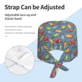 thumbnail image 3 of Scrub Caps Women Men, Fruit ice cream Adjustable Working Caps, Turban Hat Cleaning Working Cap with Sweatband, Elastic Bandage Tie Back Nurse Cap, 3 of 5