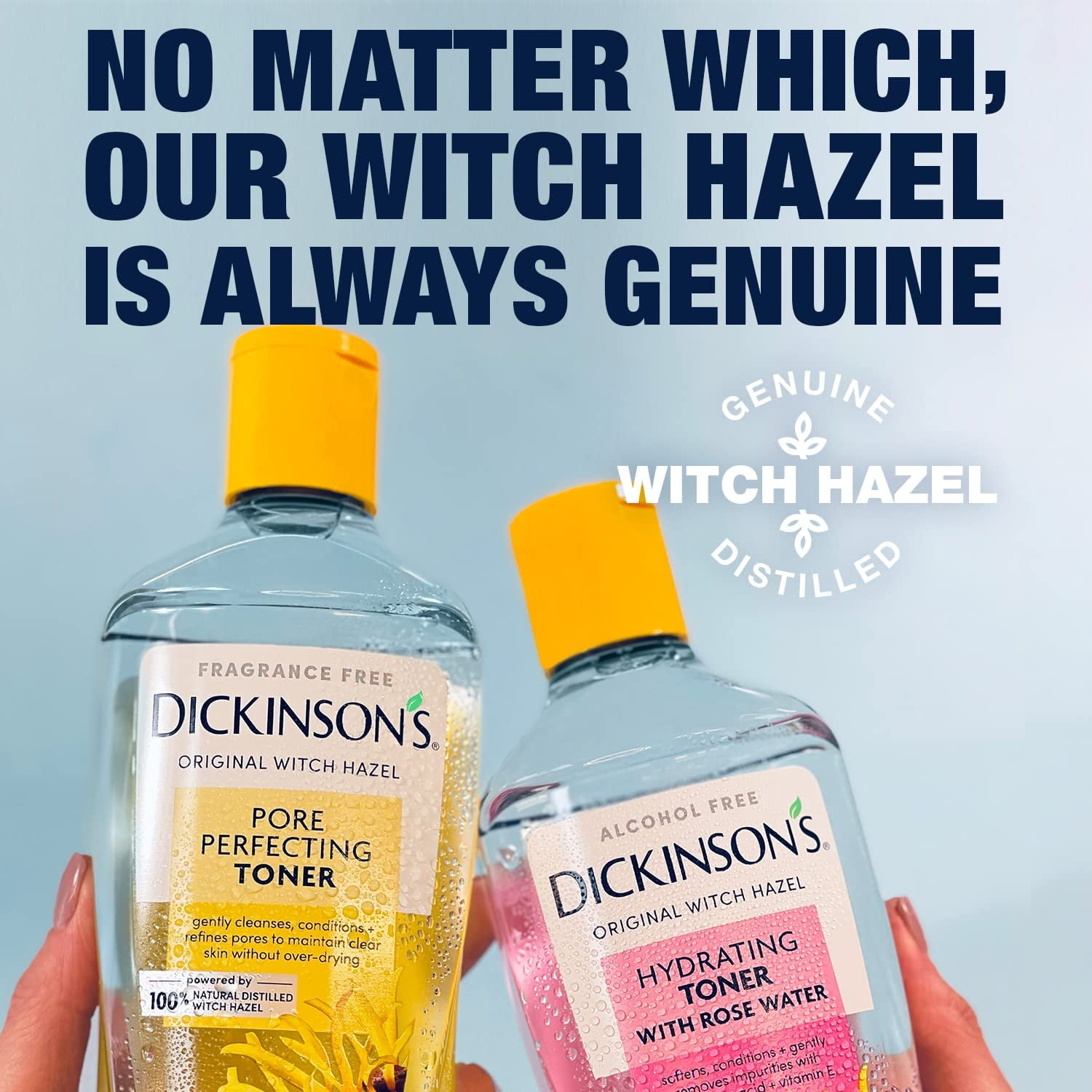 Dickinson's Hydrating Witch Hazel Toner with Rosewater, Alcohol Free, 16 fl oz