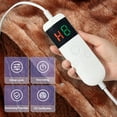thumbnail image 2 of Heated Blanket Electric Throw, Heating Blanket Soft Sherpa Flannel Throw, Heat Blankets for Home & Office Machine Washable Overheating Protection 8 Hours Auto Off 10 Fast Heating Levels- -Brown, 2 of 14