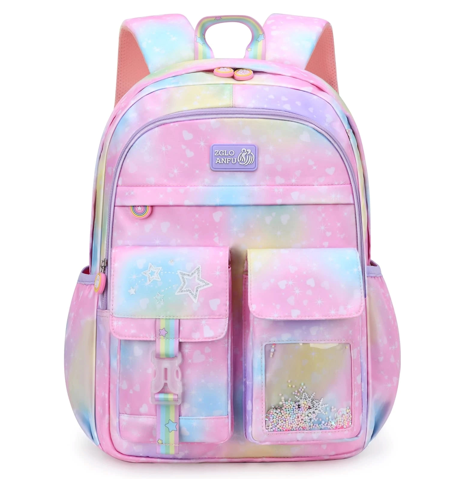 Mochilas escolares para niñas, ligeras, lindas, para adolescentes y niños, rosa 6