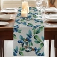 thumbnail image 3 of Table Runners 72 Inches Long Dress Scarves, Blueberry Spring Leaves Farmhouse Kitchen/Dining Table Runner, Coffee Tablerunners, Grey Botanical Branches 16x72 Inch, 3 of 9