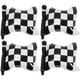 thumbnail image 1 of KAKOWELY globos a cuadros blancos y negros para decoración de fiestas, con forma de bandera de carreras y temática de coches de carreras., 1 of 4