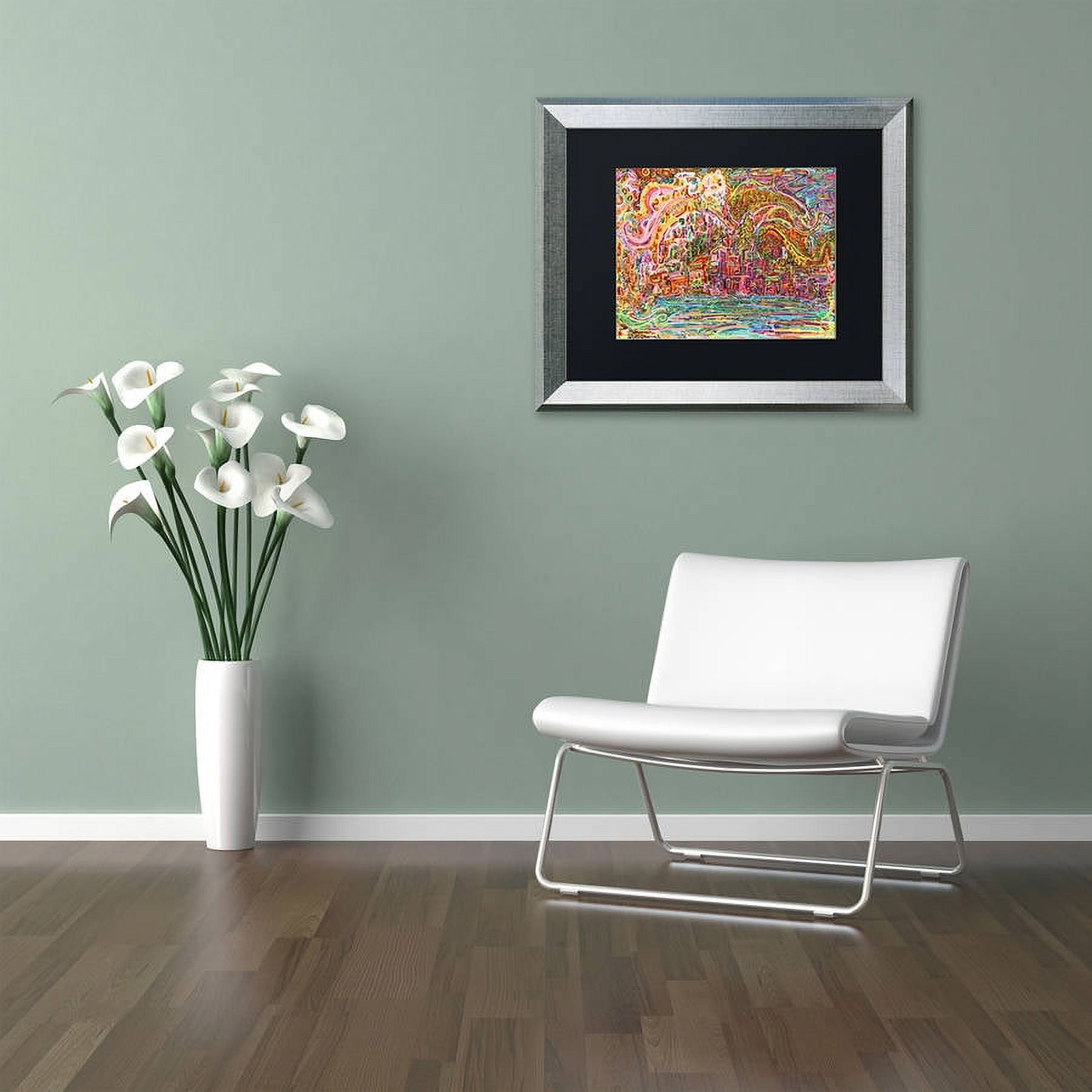 Trademark Fine Art "Sunrise In Osoyoos" Canvas Art by Josh Byer, Black Matte, Silver Frame