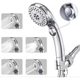 thumbnail image 3 of Ducha de mano con manguera de alta presión de 1,5 m Ducha portátil de ahorro de agua de 5 chorros con manguera de ducha Botón de parada de agua de una tecla Tipo de nueve segmentos oso de fresa Electrónica, 3 of 5