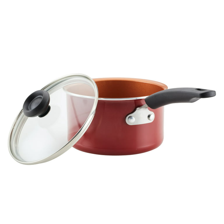 Farberware Easy Clean Pro Ceramic Nonstick Frying Pan, 10-Inch, Red 