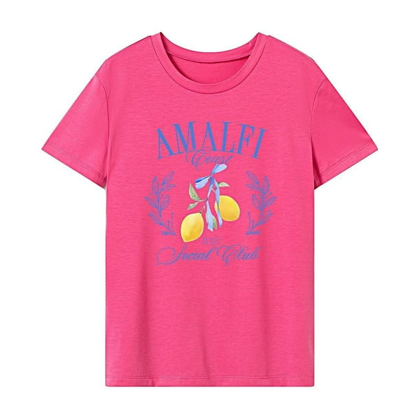 Camiseta de mujer con cuello redondo y disfraz de verano para desplazamientos, trabajo, compras, viajes XL
