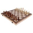 thumbnail image 4 of Juego de ajedrez de madera Juego de mesa de gran tamaño Piezas magnéticas Damas plegables Juego de ajedrez de viaje Juegos tradicionales para adultos Niños principiantes (39 * 39 cm) Rojo Verde, 4 of 5