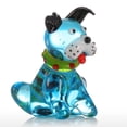 thumbnail image 6 of Tooarts Blue Squatting Dog Gift Glass Ornament Animal Figurine Handblown Home Decor Multicolor, 6 of 8