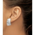 thumbnail image 3 of Sterling Silver Radiant Essence Diamond-cut Post Earrings (23x19), 3 of 5