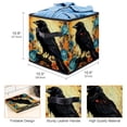 thumbnail image 3 of Crow Toy Storage Baskets, Foldable with Handle, 10.8"x10.5"x10.6", Large Capacity - Storage Bins for Clothes, 3 of 6