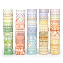 60 Rolls Boxed 15mm Grid Washi Tape Set, Self-Adhesive Decorative Colored Plaid Masking Tape for Painting, DIY Art Crafts, Gift Wrapping, Scrapbook Supplies