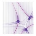 thumbnail image 3 of Ambesonne Abstract Art Shower Curtain, Unique Modern, 69"Wx84"L, Purple White, 3 of 5