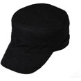 thumbnail image 2 of ORUYROP Solid Peaked Flat Top Cap Army Cadet Classical Military Hat Baseball Cap, 2 of 4