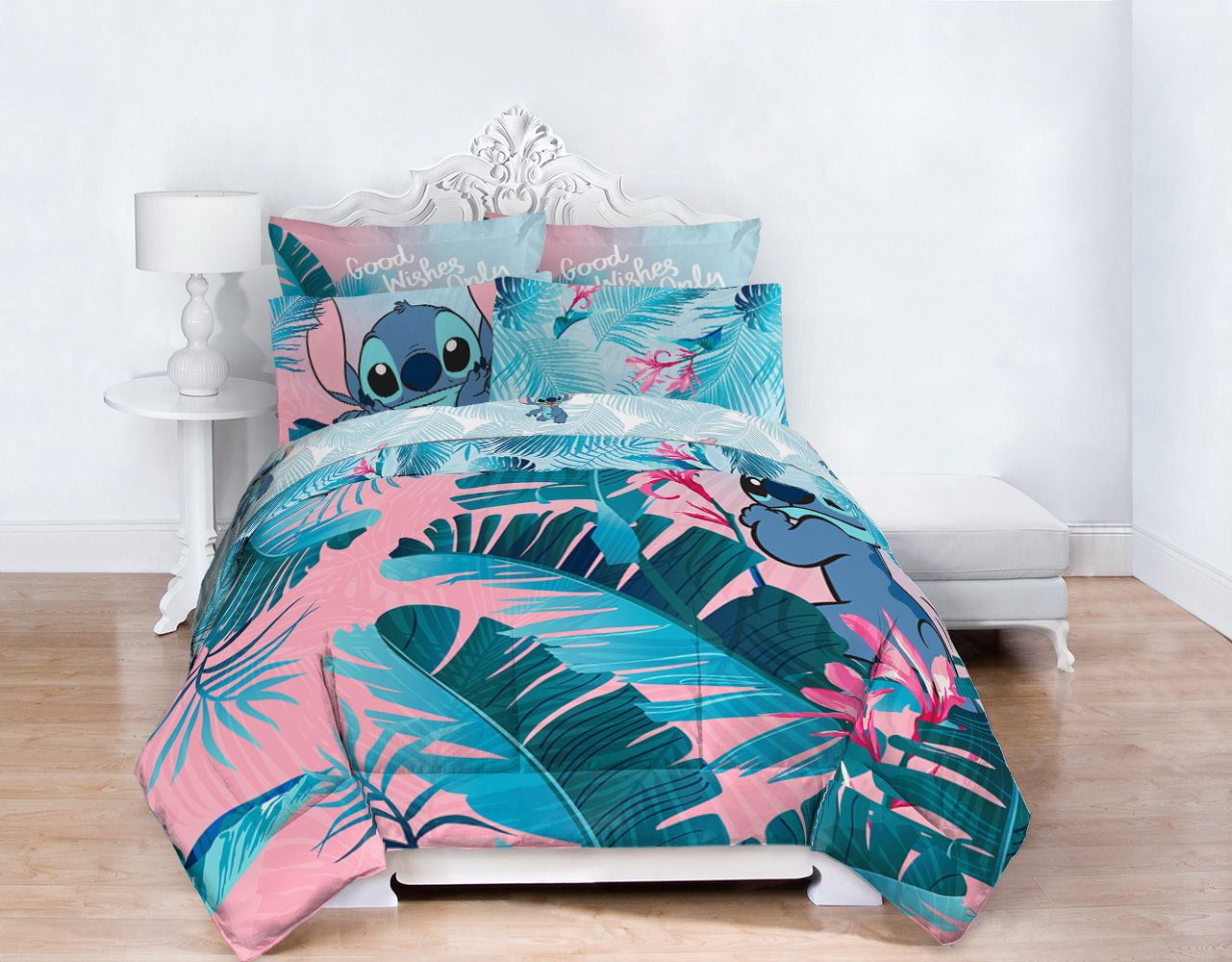 Lilo Stitch Floral Fun Queen Bed Set Walmart Com