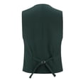 thumbnail image 3 of Men's Business Slim Formal Vest Plain Breasted Suit Waistcoat, 3 of 5
