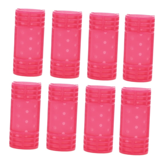 Unique Bargains 8pcs Convenient Heatless Voluminous Hair Roller for Women 2.68"x1.18" Rose Red