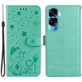 thumbnail image 1 of Imprinting Stand Phone Case Cat For Honor 90 Lite 5g/x50i 5g Imprinted Pu Leather Wallet Shell, 1 of 5